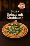 601 Pizza Spinat mit Knoblauch